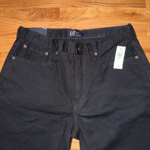 Gap Denim Jeans Men's 31x30 Black Mid Rise Straight Leg New With Tags! - Picture 3 of 8